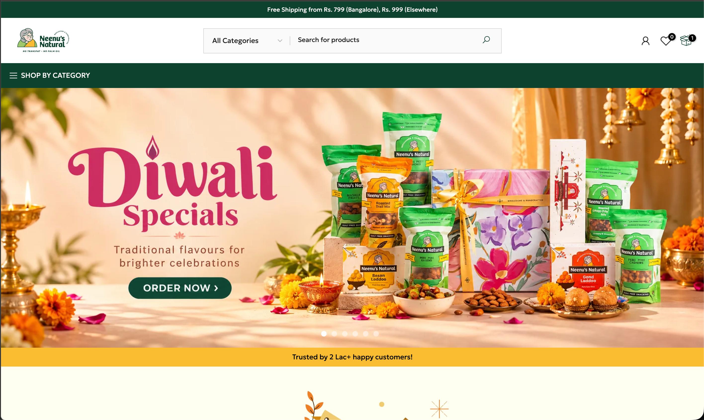Neenu's Natural Shopify Storefront